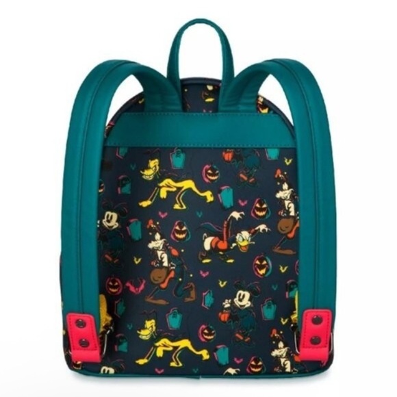 Loungefly Disney Parks Halloween Mickey-O-Lantern Glow-in-the-Dark Mini Backpack - Picture 3 of 4